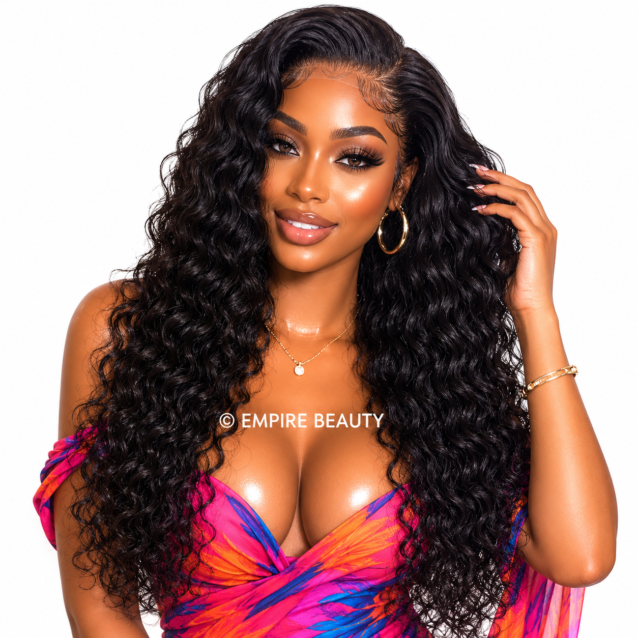 13x6 HD Lace Frontal Wig Natural 210% Density Full Frontal Wig - Water Wave (12 - 36)_1