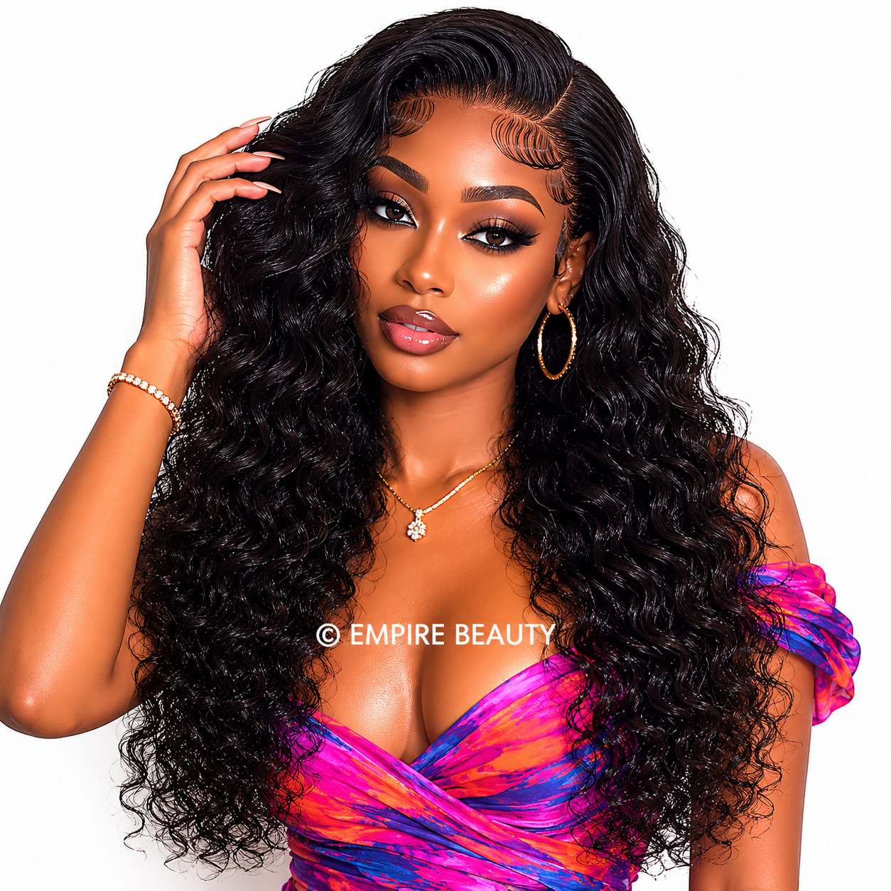 13x6 HD Lace Frontal Wig Natural 210% Density Full Frontal Wig - Water Wave (12 - 36)_2